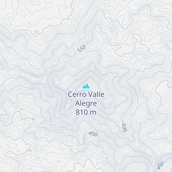 Map of Cerro Valle Alegre