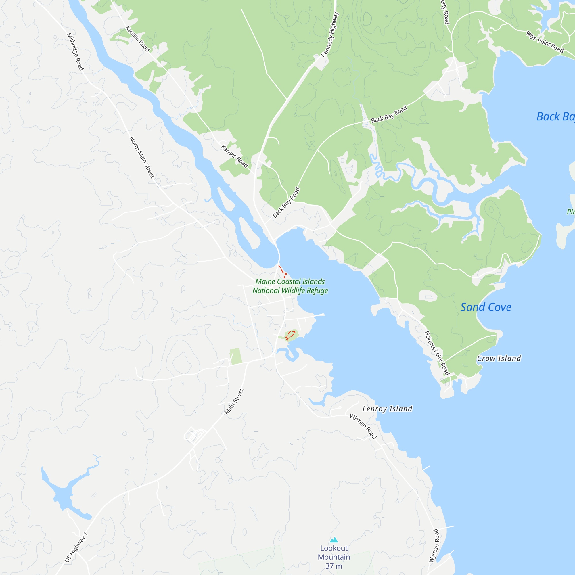 Maine Coastal Islands National Wildlife Refuge Visitor Center map