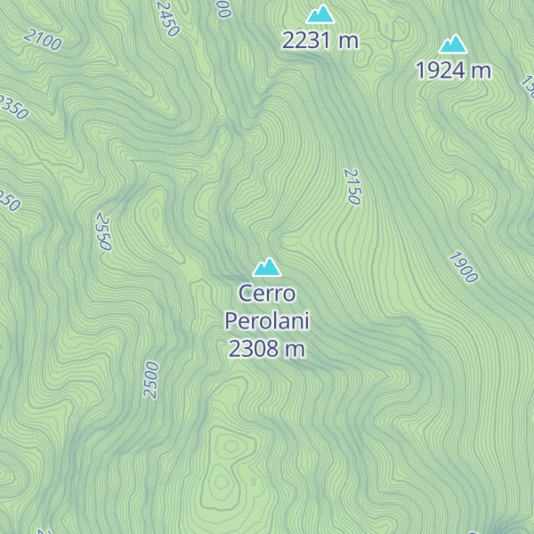 Map of Cerro Perolani