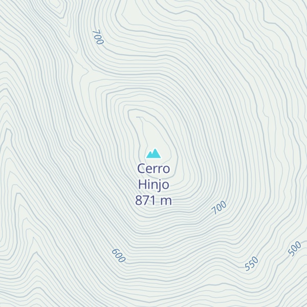 Map of Cerro Hinjo