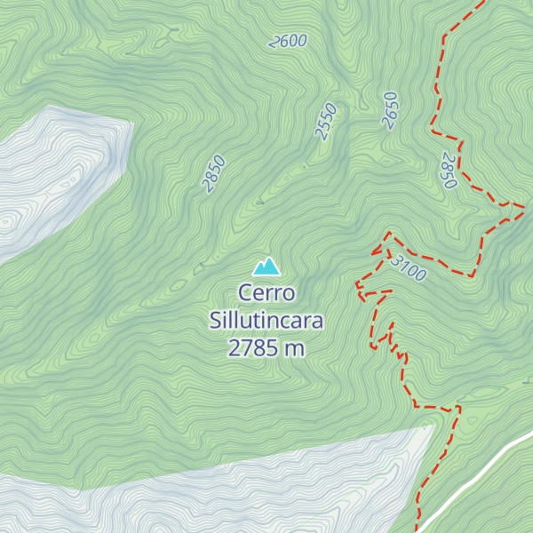 Map of Cerro Sillutincara