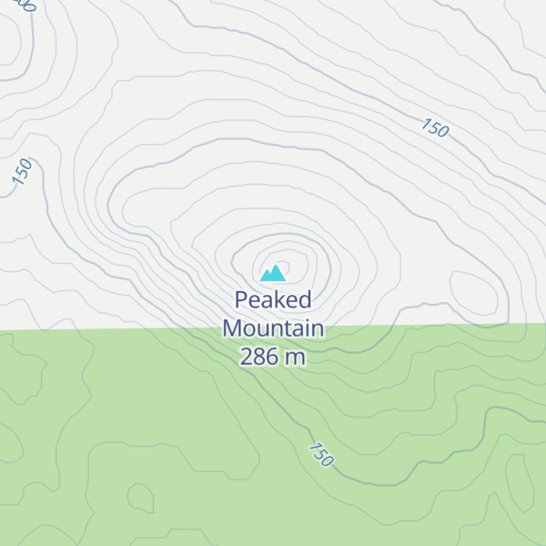 Map of Peaked Mountain