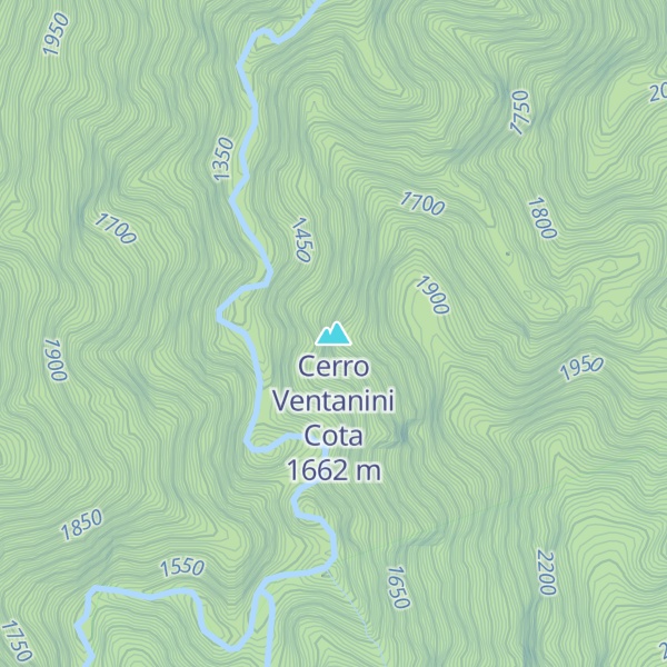 Map of Cerro Ventanini Cota