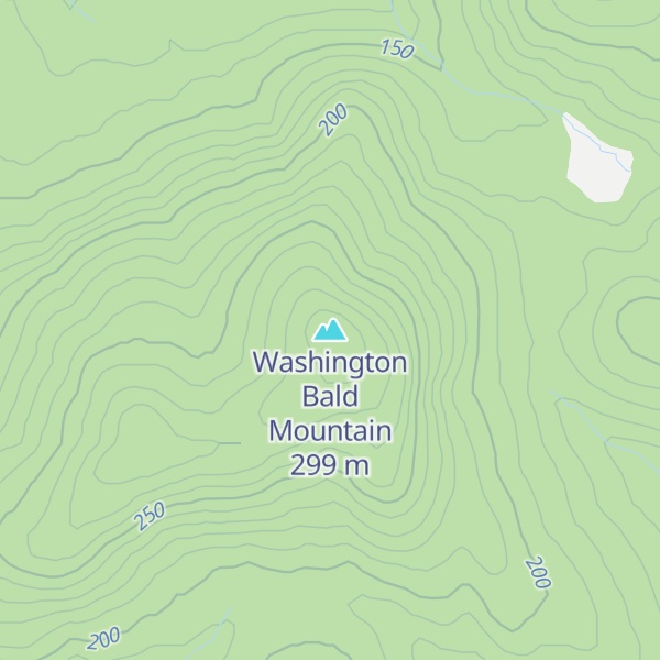 Map of Washington Bald Mountain