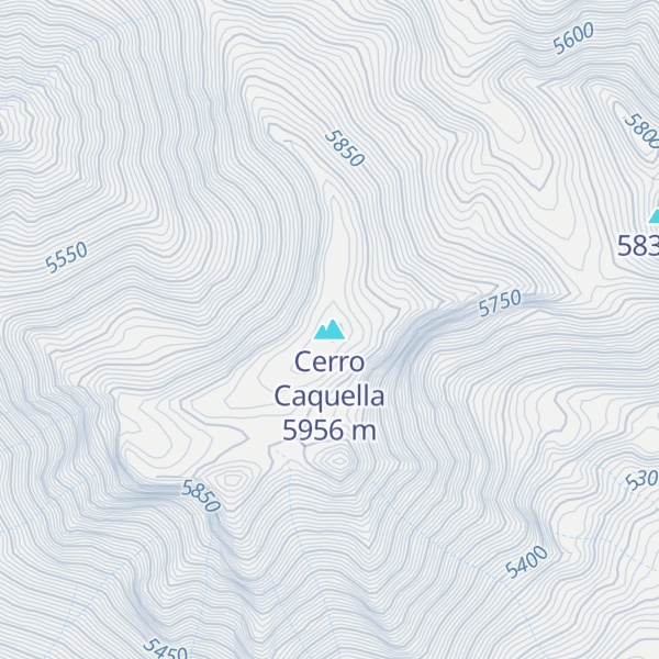 Map of Cerro Caquella