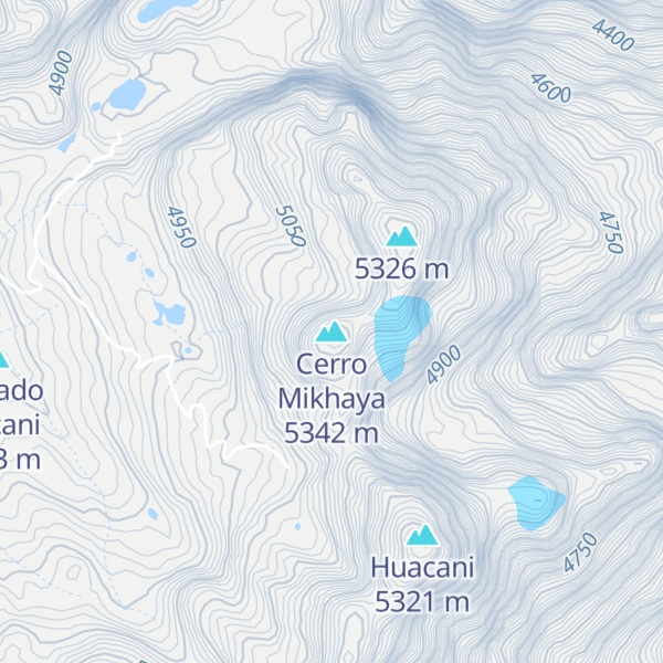Map of Cerro Mikhaya