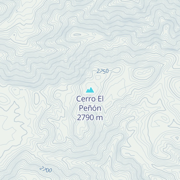 Map of Cerro El Peñón