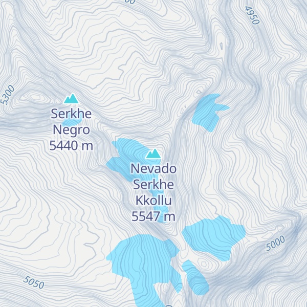Map of Nevado Serkhe Kkollu