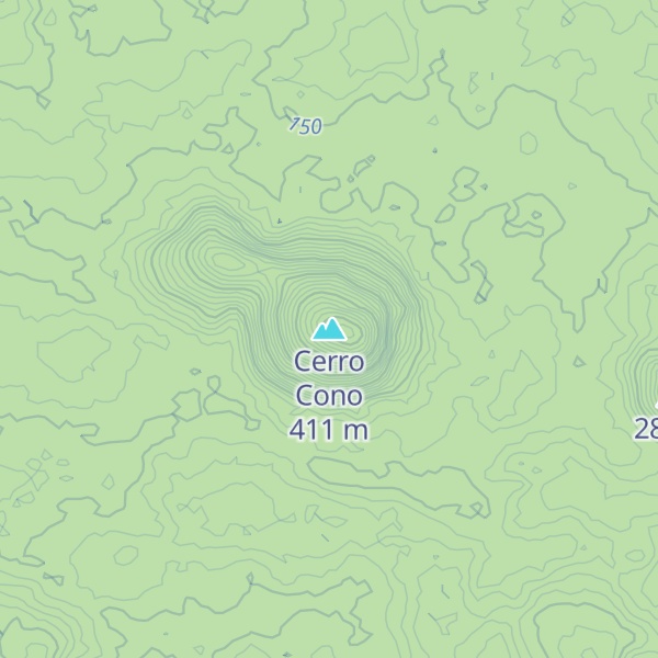 Map of Cerro Cono
