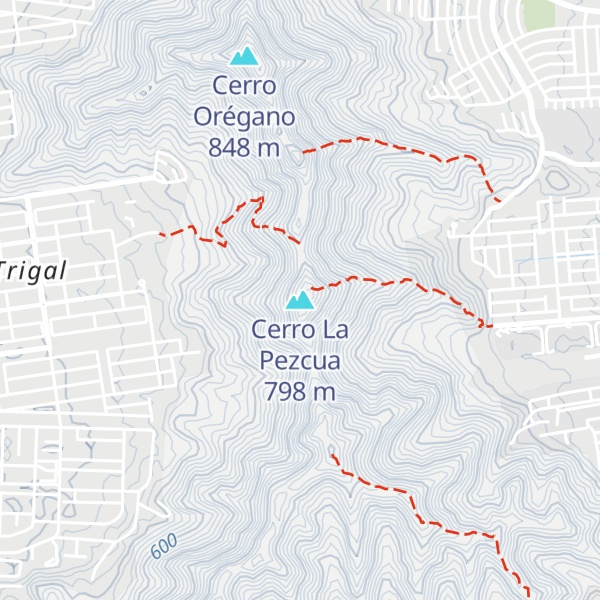 Map of Cerro La Pezcua