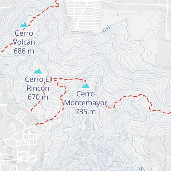 Map of Cerro Montemayor
