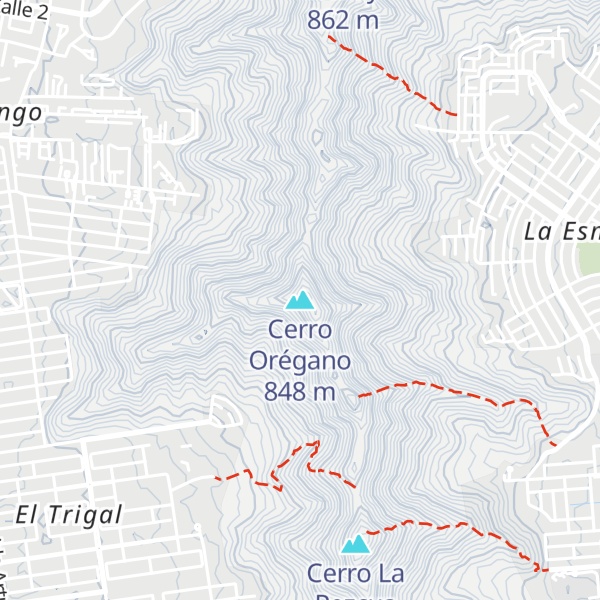 Map of Cerro Orégano