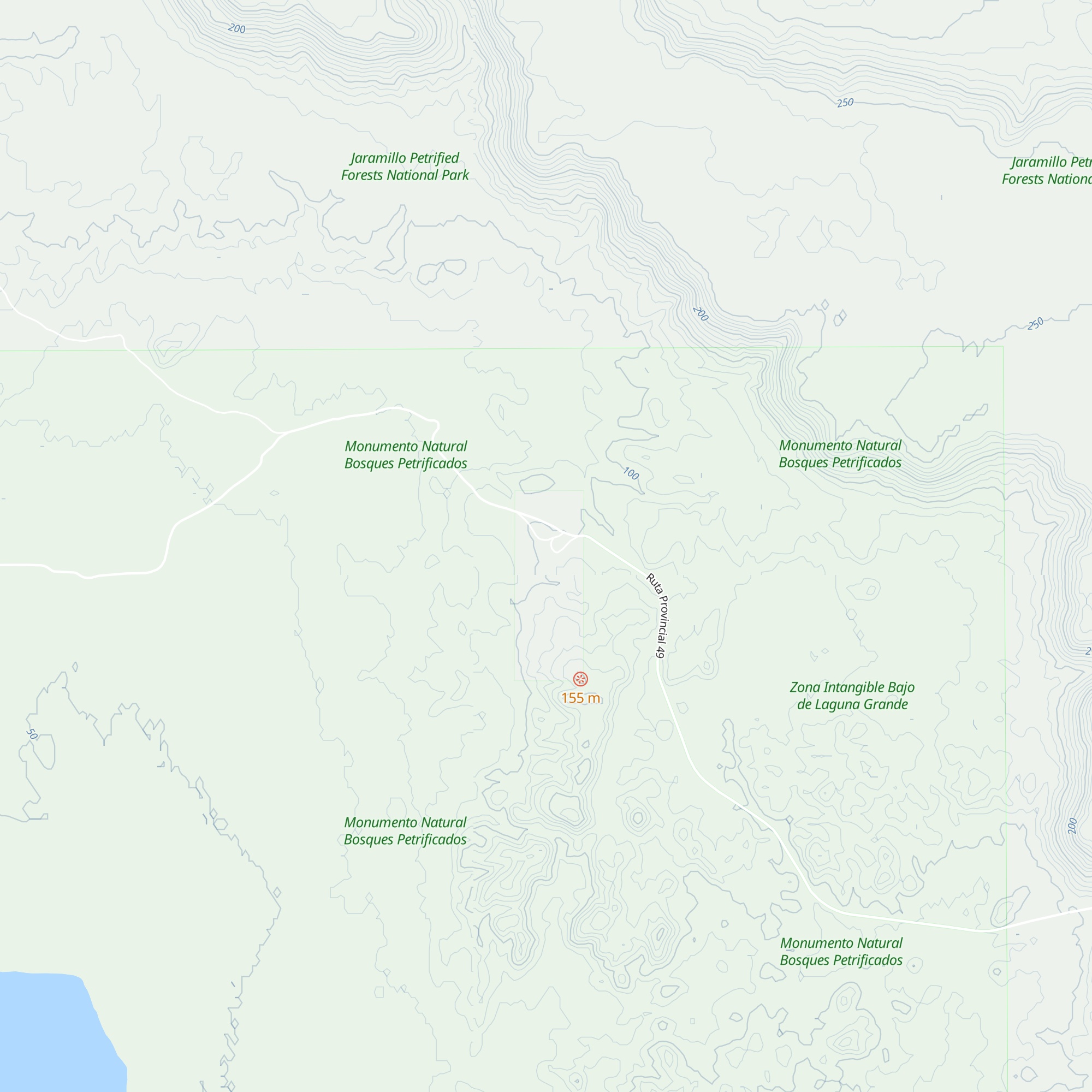 Guardaparques Bosque Petrificado map