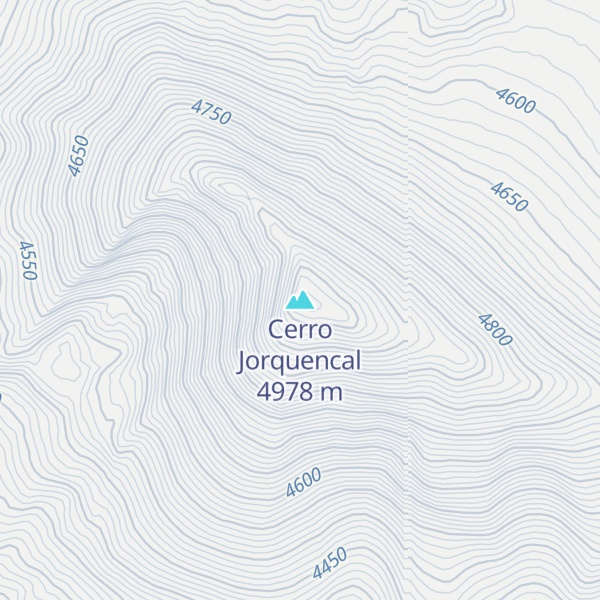 Map of Cerro Jorquencal
