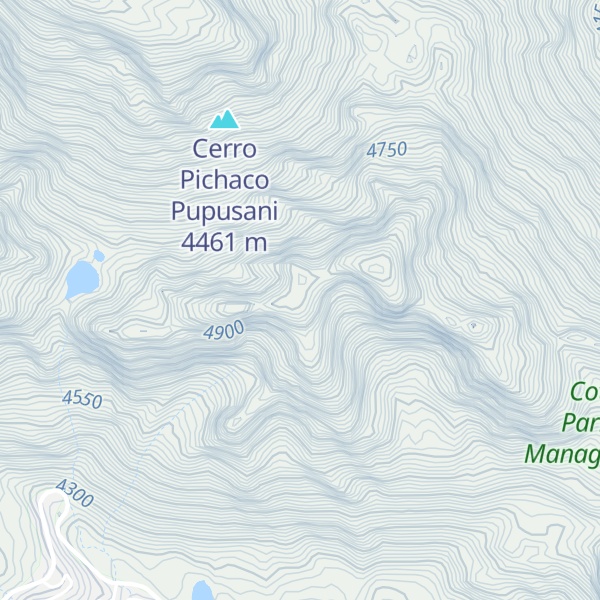 Map of Cerro Picachu Pupusani