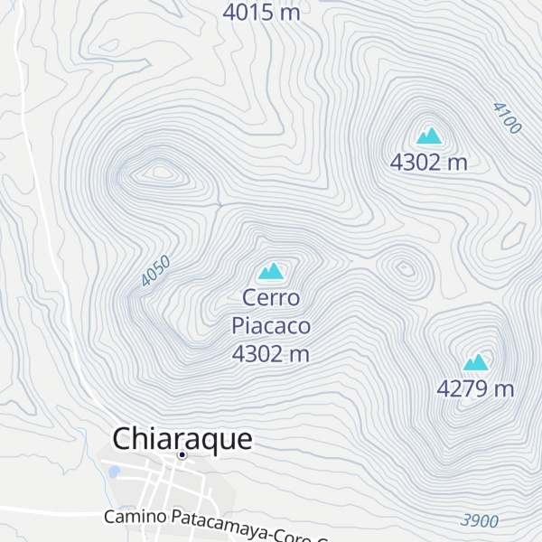 Map of Cerro Piacaco
