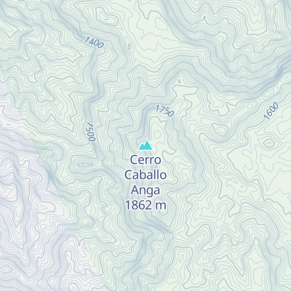 Map of Cerro Caballo Anga