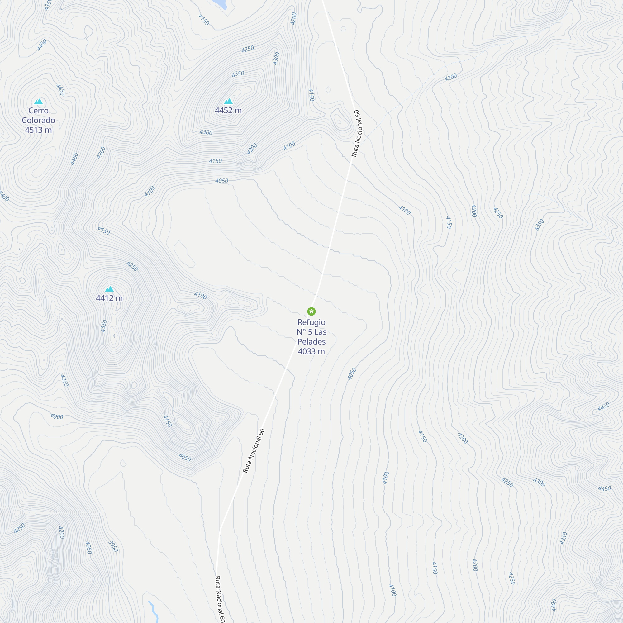 Refugio N° 5 Las Pelades map
