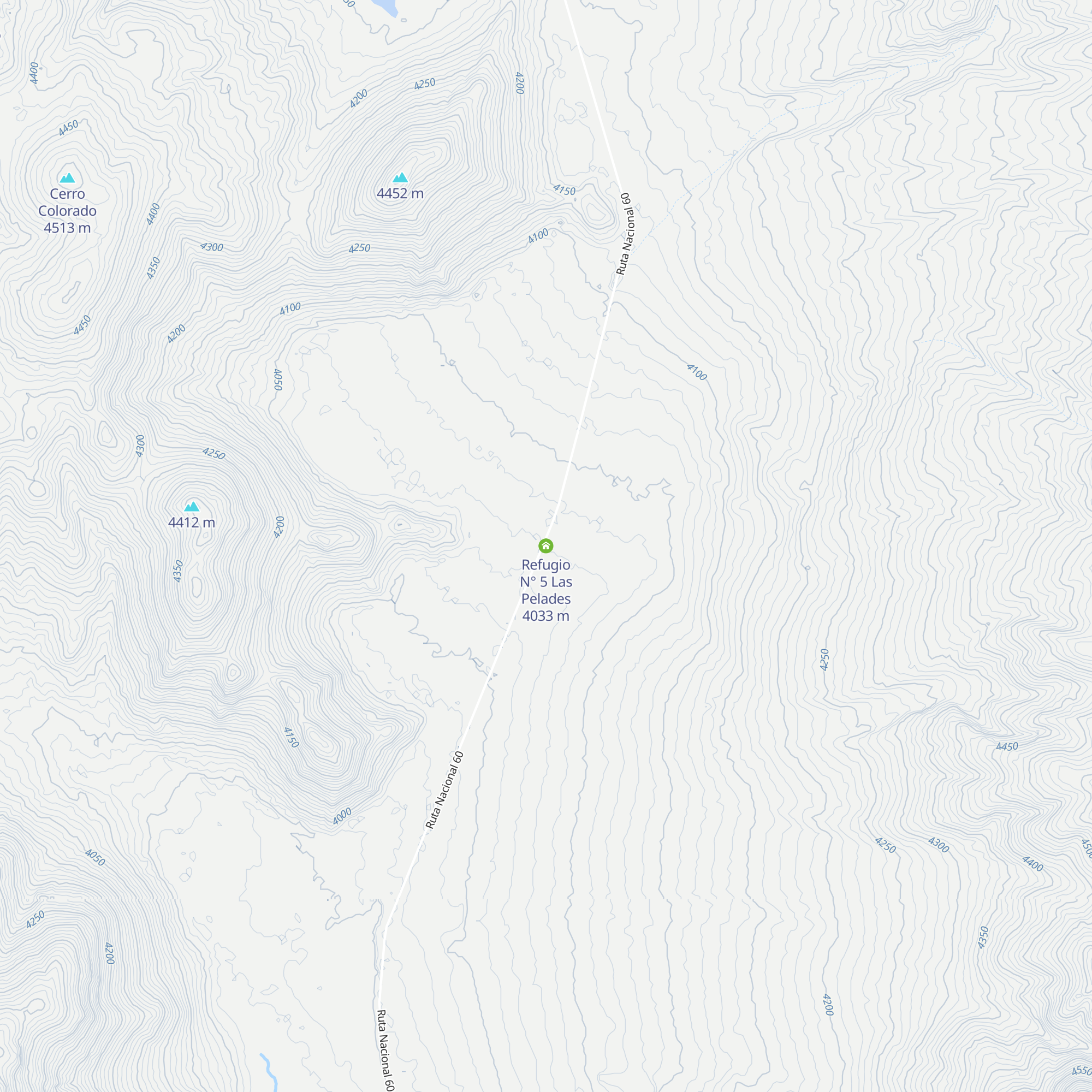 Refugio N° 5 Las Pelades map