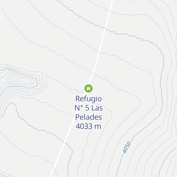 Map of Refugio N° 5 Las Pelades