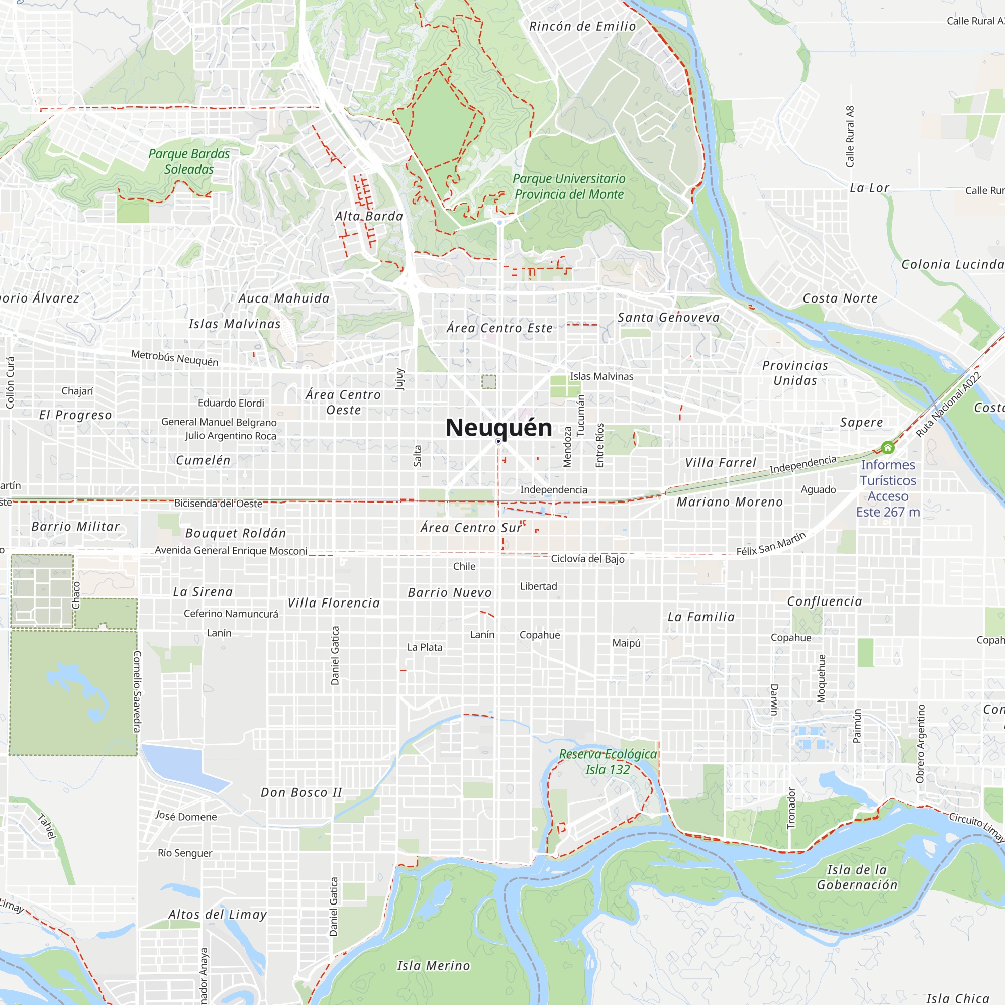 Turismo NQN map