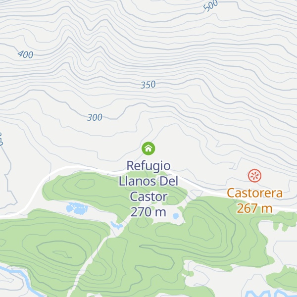 Map of Refugio Llanos Del Castor