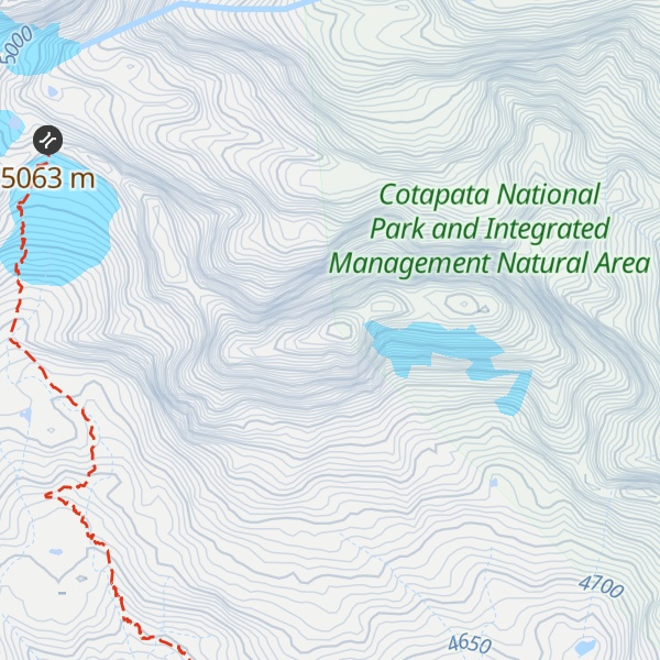Map of Nevado Wilamanquilisani
