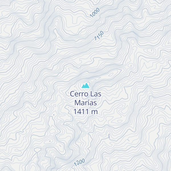 Map of Cerro Las Marías