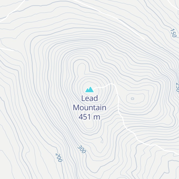 Map of Lead Mountain