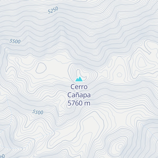 Map of Cerro Cañapa