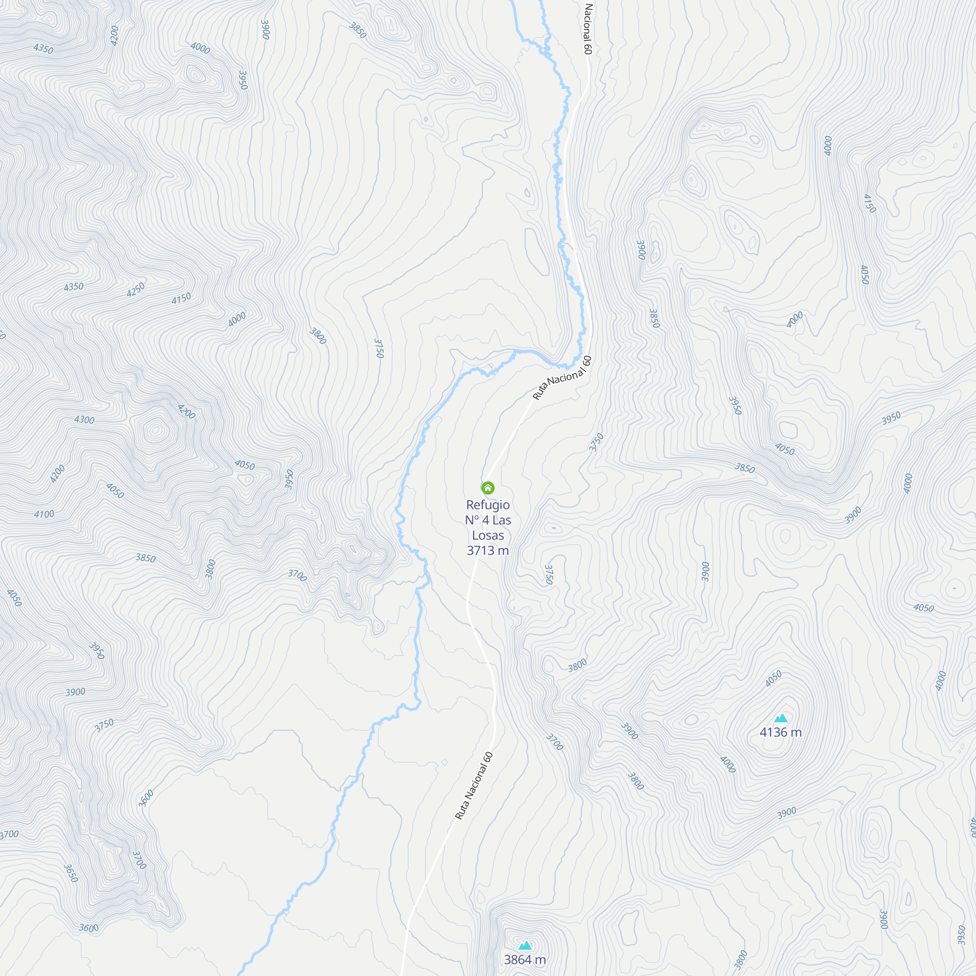 Refugio Nº 4 Las Losas map
