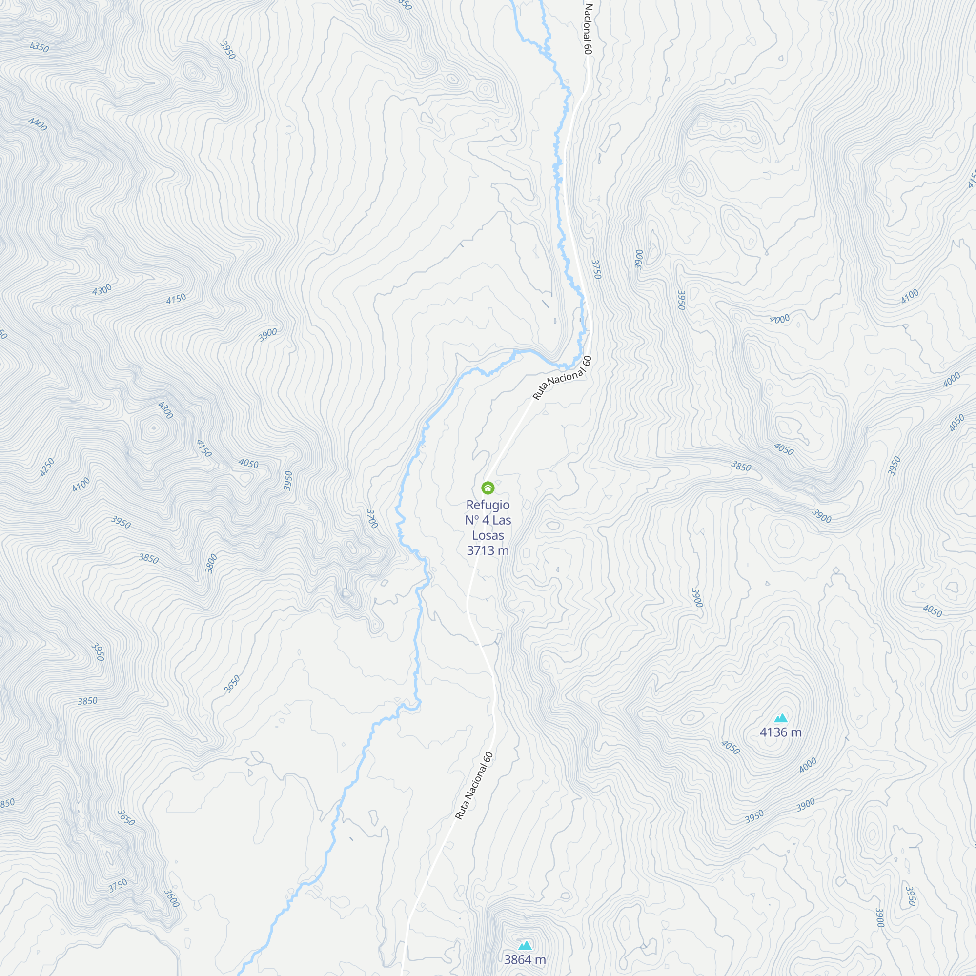 Refugio Nº 4 Las Losas map