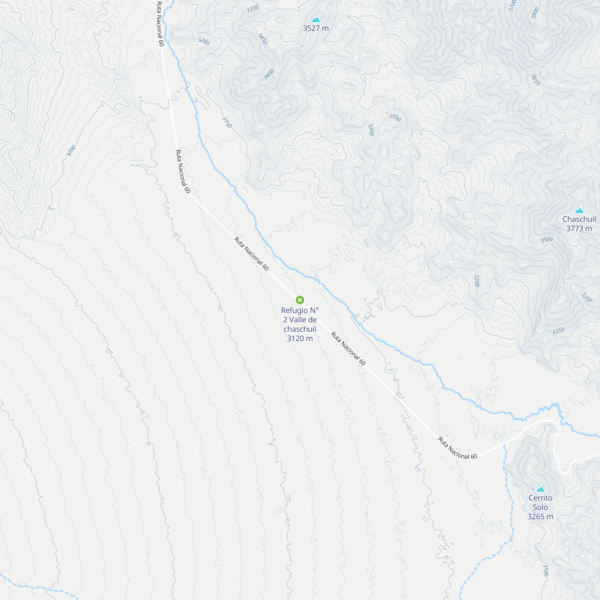 Refugio N° 2 Valle de chaschuil map