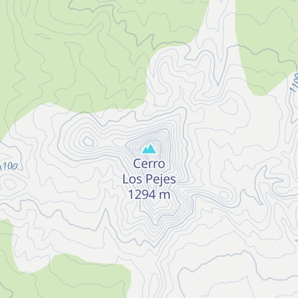Map of Cerro Los Pejes