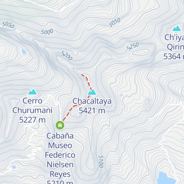 Map of Chacaltaya