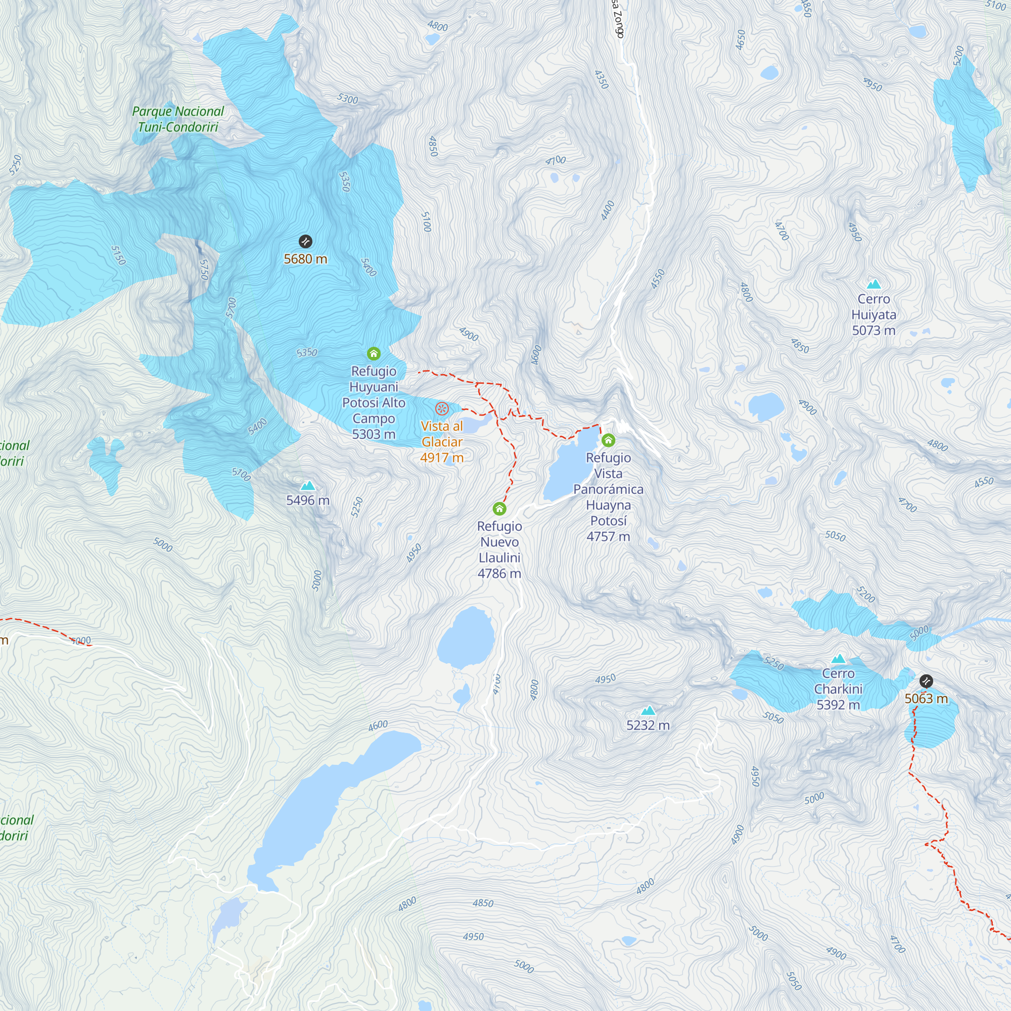 Refugio Casa Blanca map