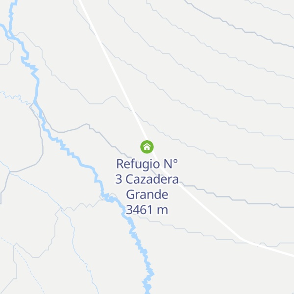 Map of Refugio N° 3 Cazadera Grande
