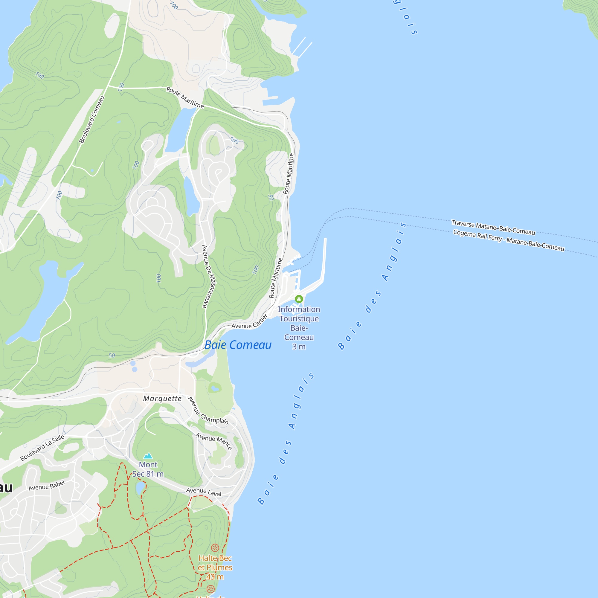 Information Touristique Baie-Comeau map