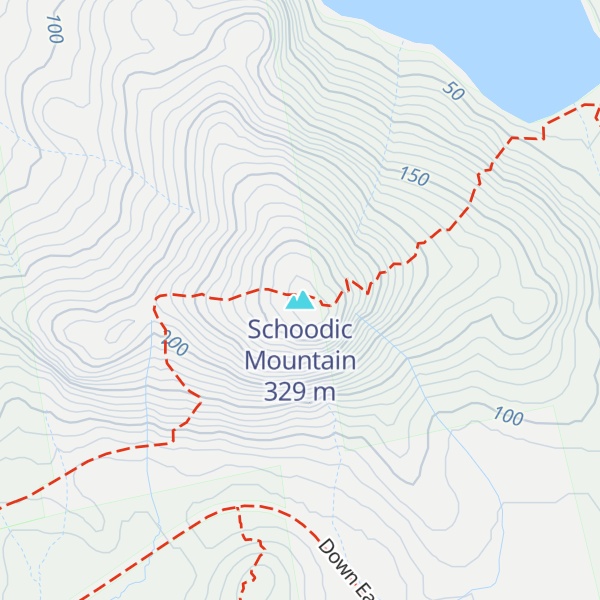 Map of Schoodic Mountain