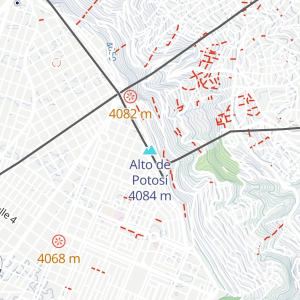 Map of Alto de Potosí