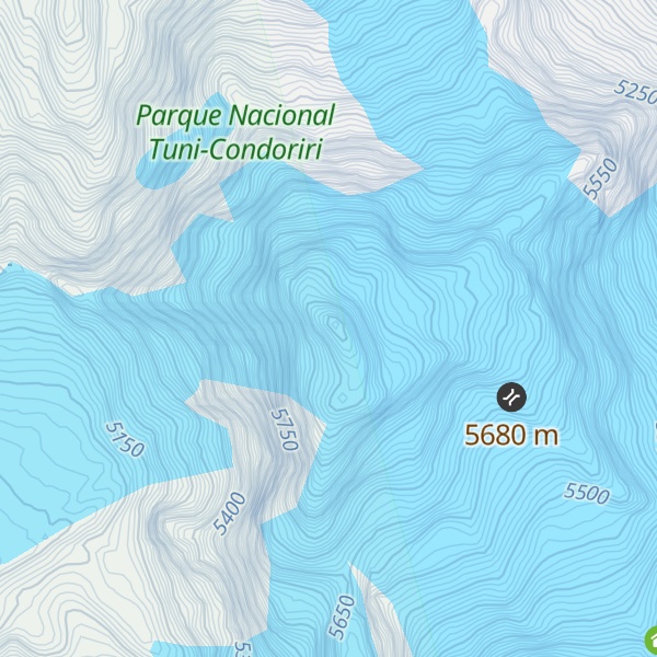 Map of Huayna Potosí