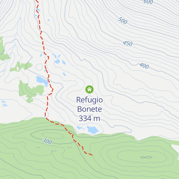 Map of Refugio Bonete