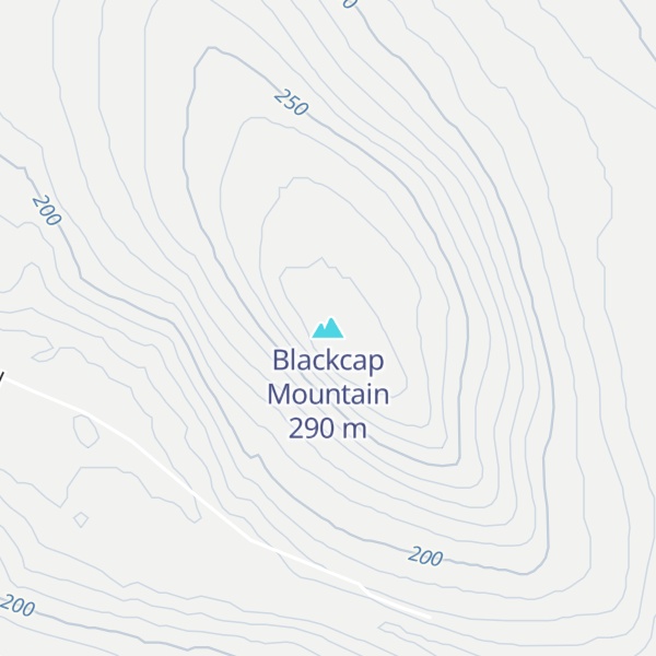 Map of Blackcap Mountain