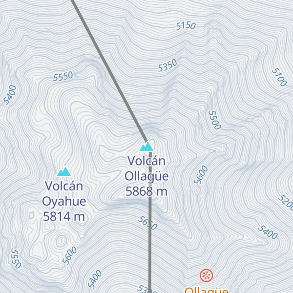 Map of Volcán Ollagüe