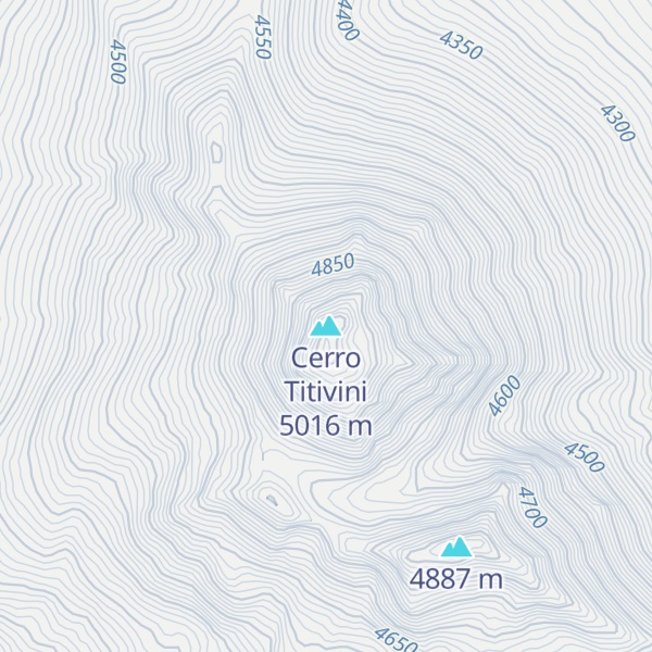 Map of Cerro Titivini