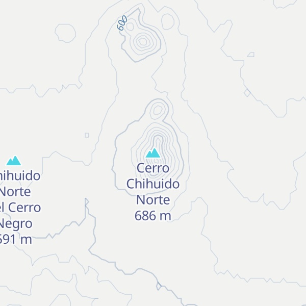 Map of Cerro Chihuido Norte