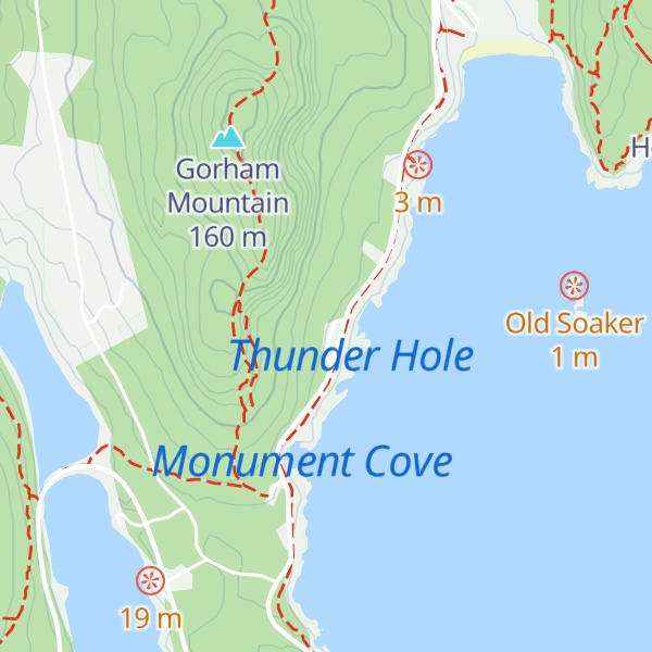 Map of Thunder hole