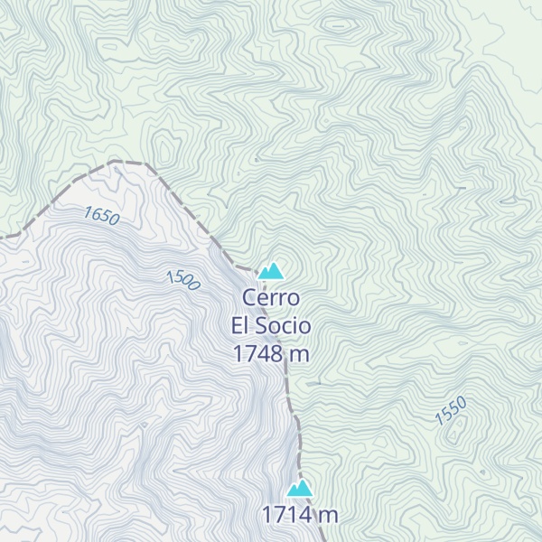 Map of Cerro El Socio
