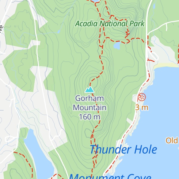 Map of Gorham Mountain