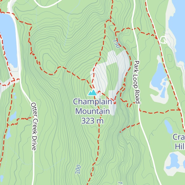 Map of Champlain Mountain
